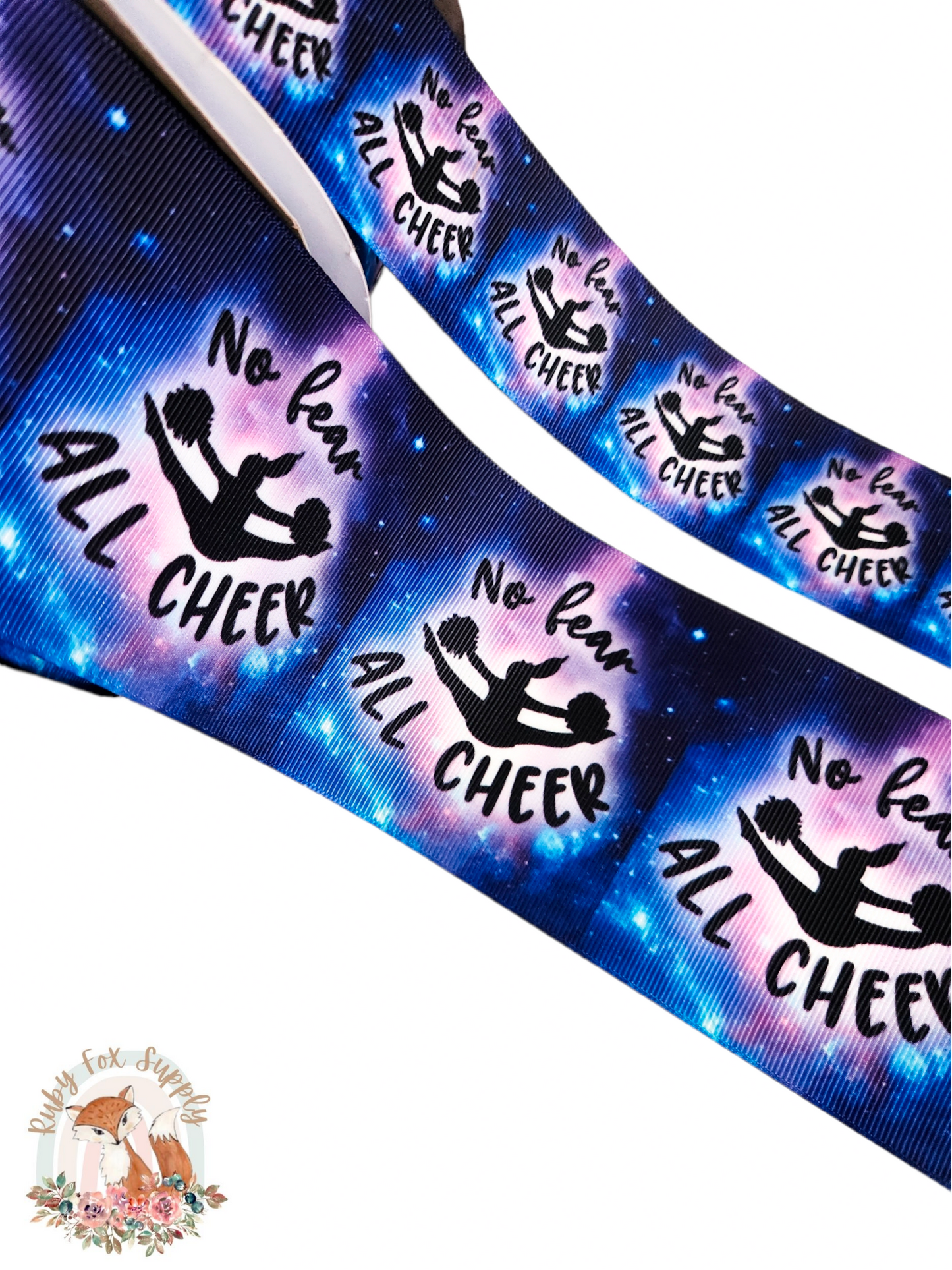 No Fear All Cheer 3"/1.5" Ribbon