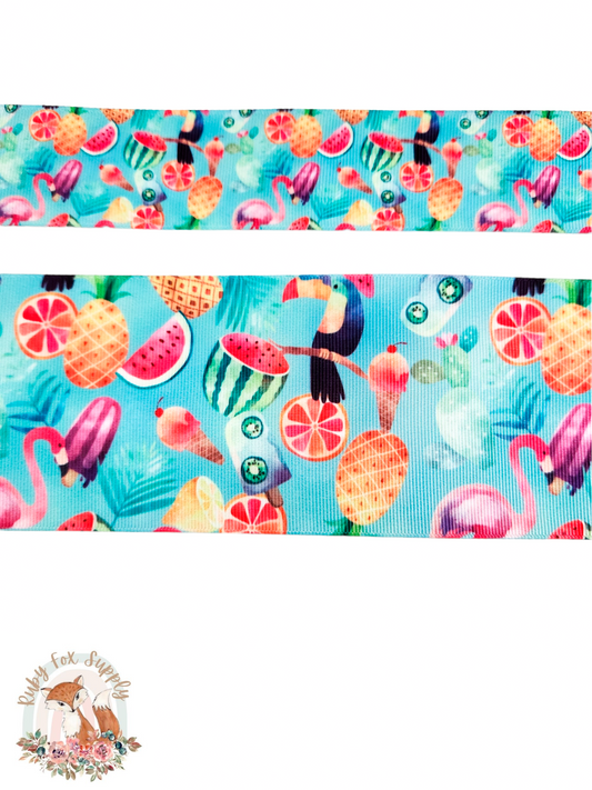 Tropical Icons 3"/1.5" Ribbon