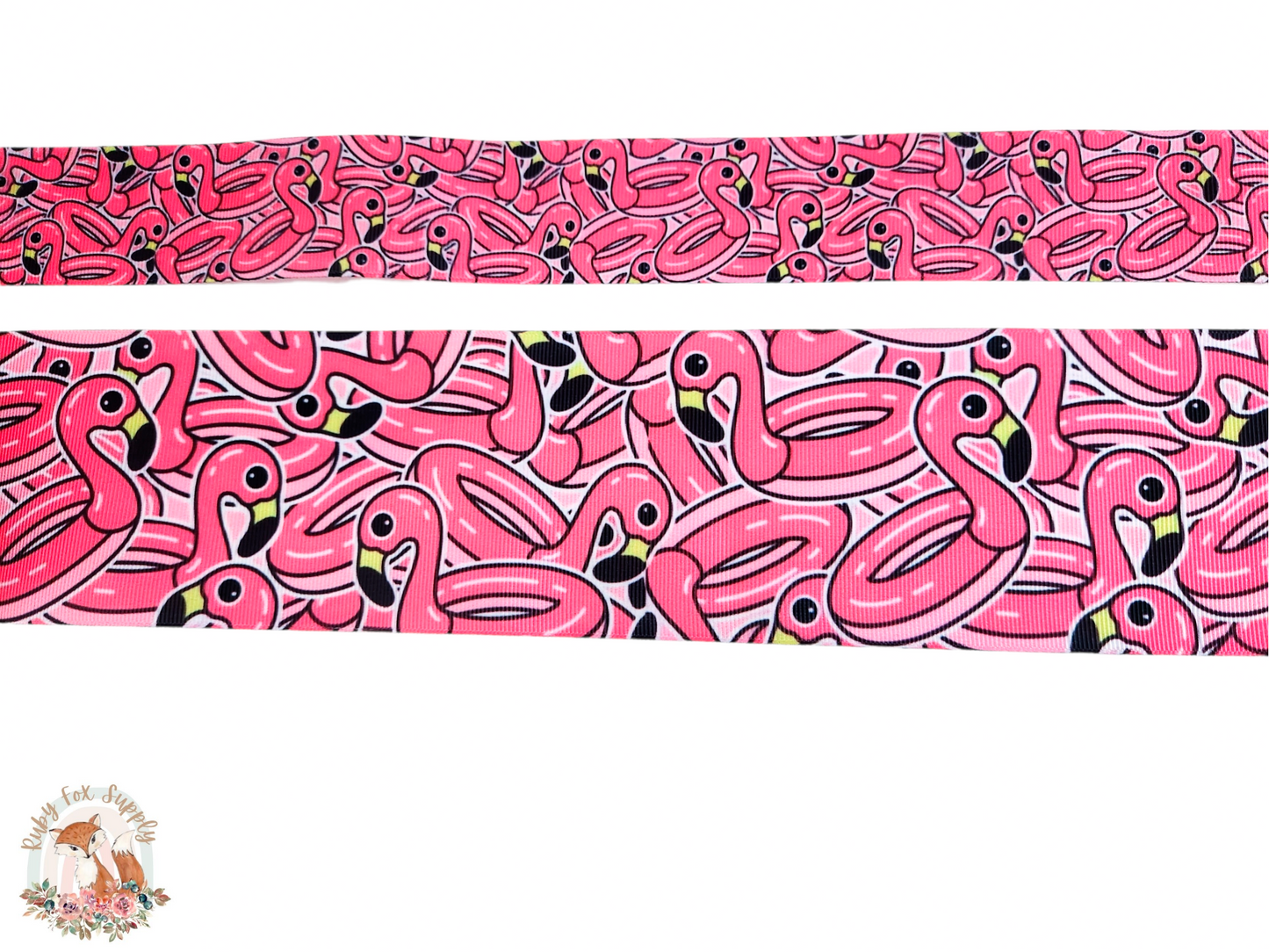 Flamingo Float 3"/1.5" Ribbon