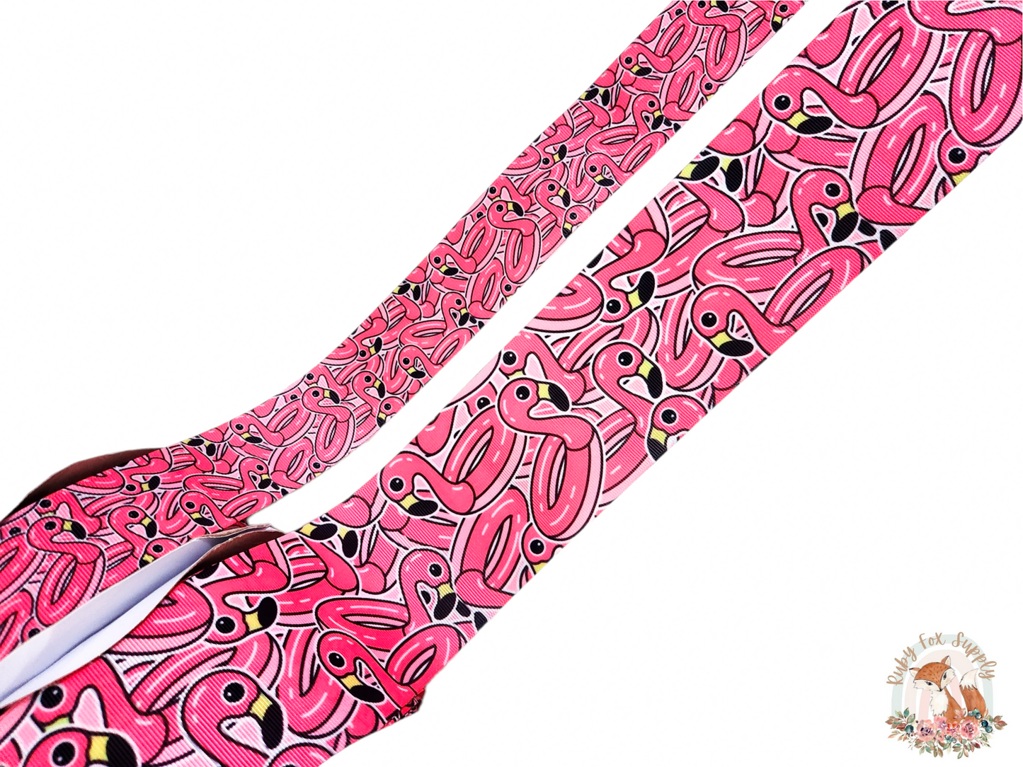 Flamingo Float 3"/1.5" Ribbon