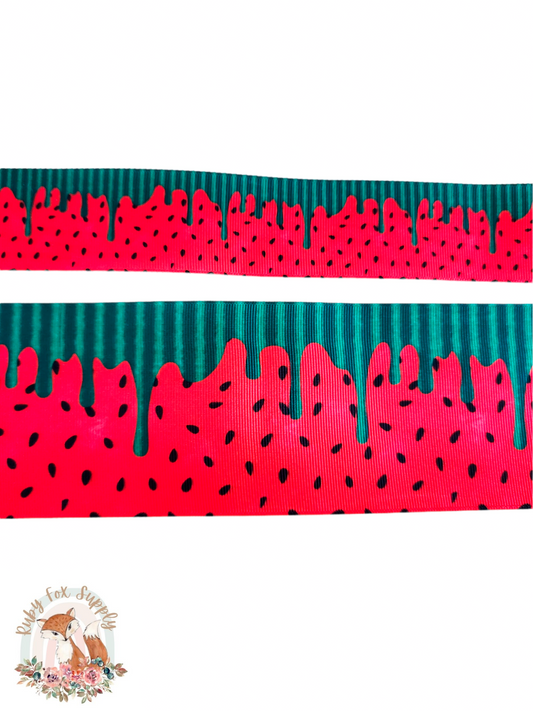 Watermelon Drip 3"/1.5" Ribbon