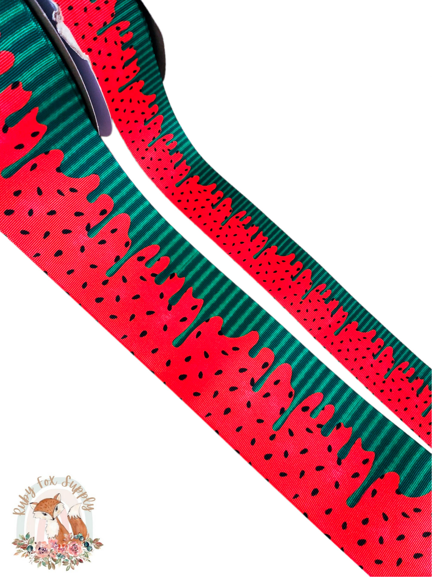 Watermelon Drip 3"/1.5" Ribbon