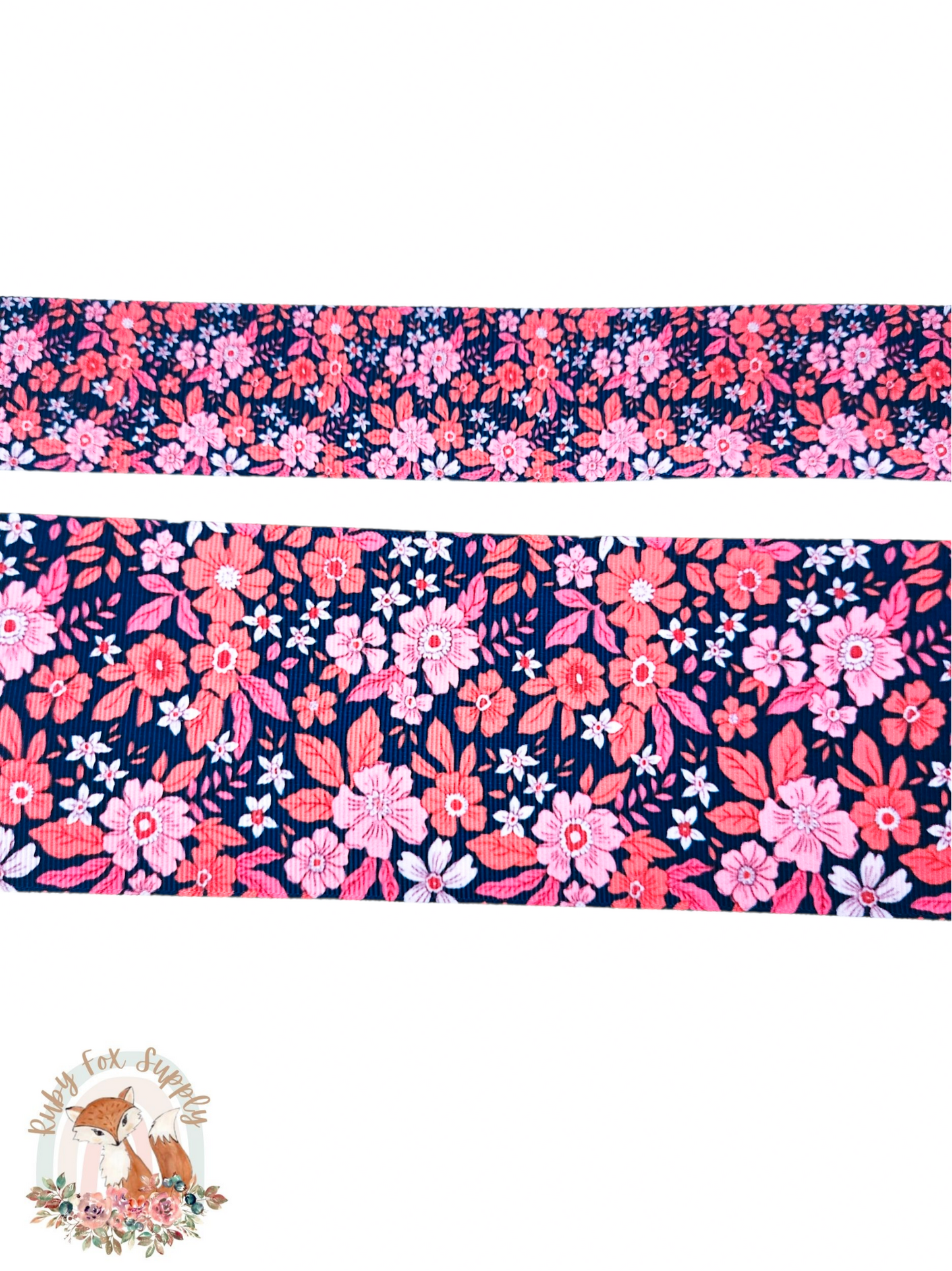 Dark Boho Floral 3"/1.5" Ribbon