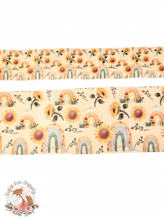 Sunflower Rainbows 3"/1.5" Ribbon