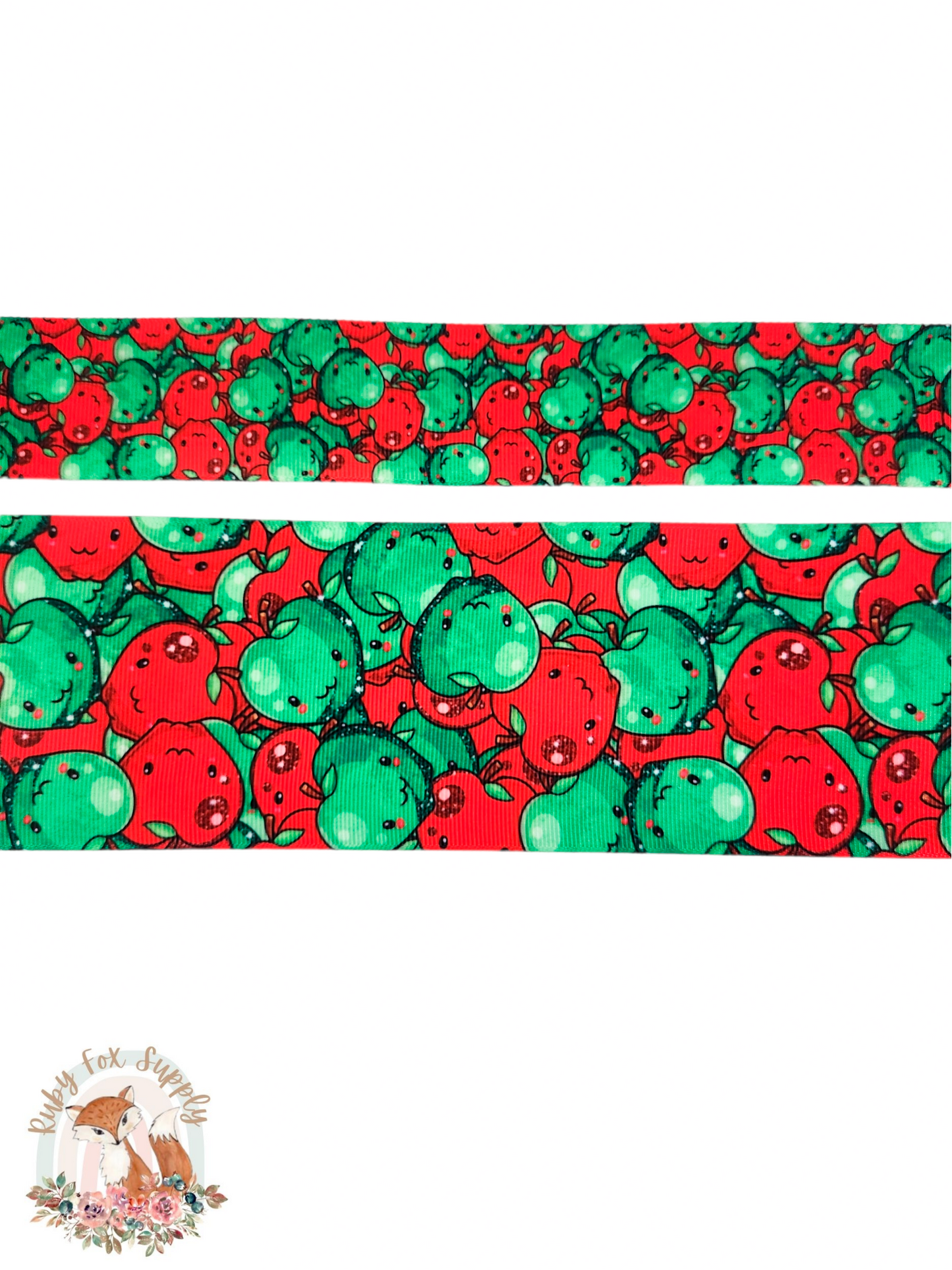 Smiling Apples 3"/1.5" Ribbon