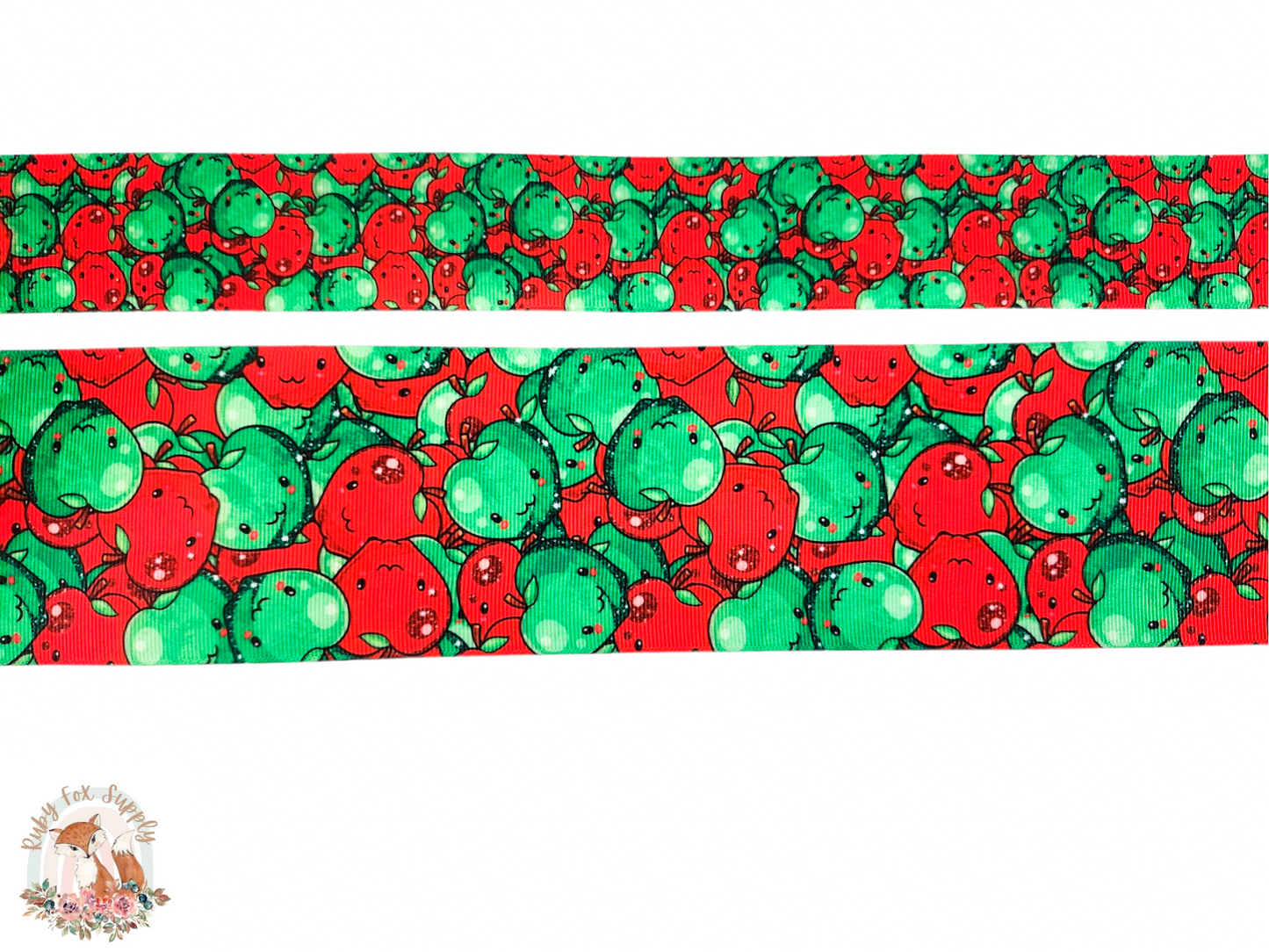 Smiling Apples 3"/1.5" Ribbon