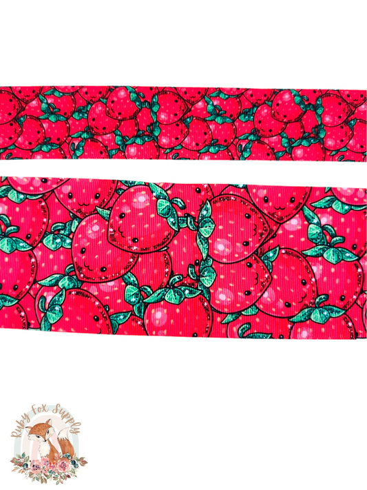 Smiling Strawberries 3"/1.5" Ribbon