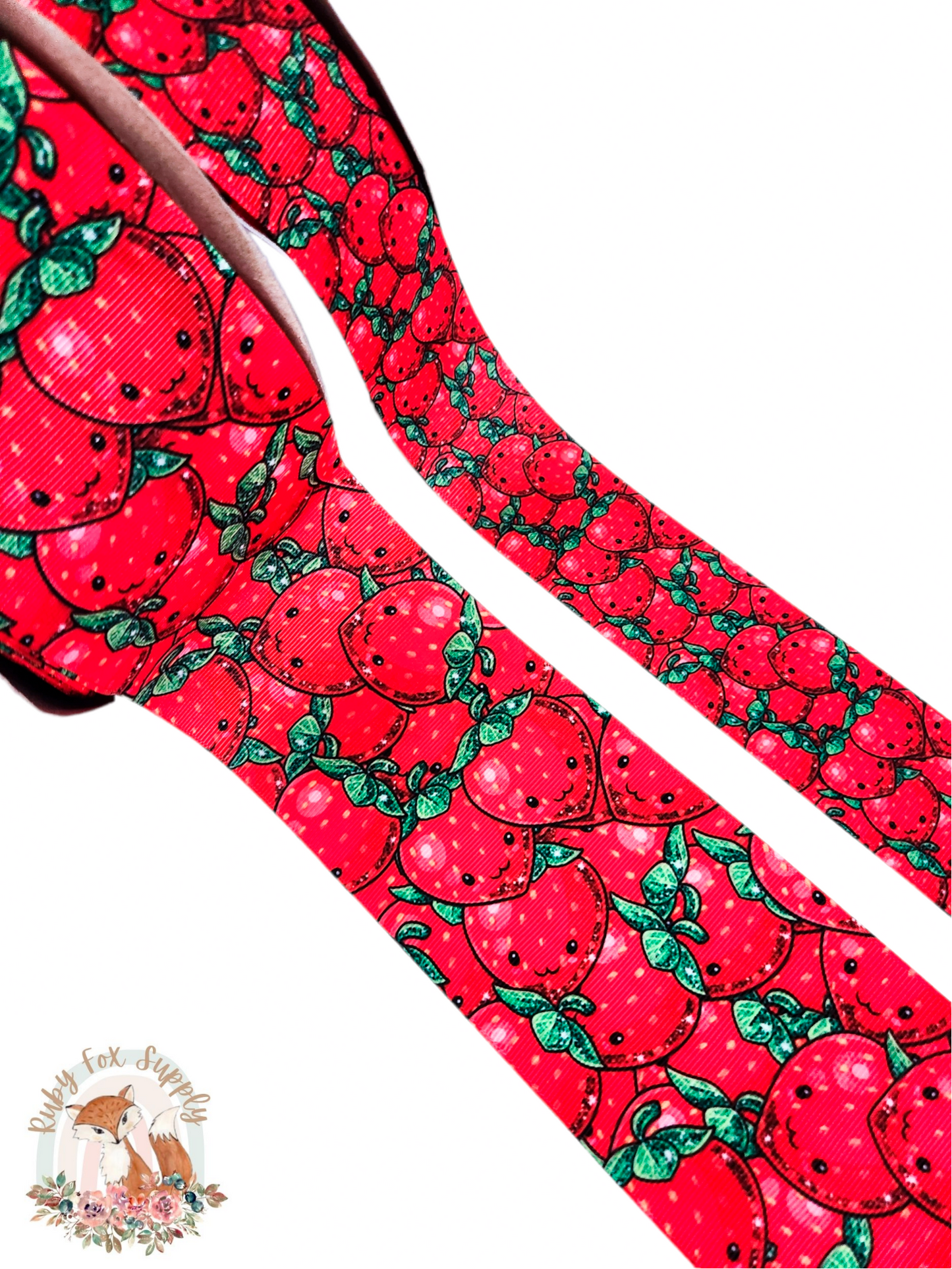 Smiling Strawberries 3"/1.5" Ribbon