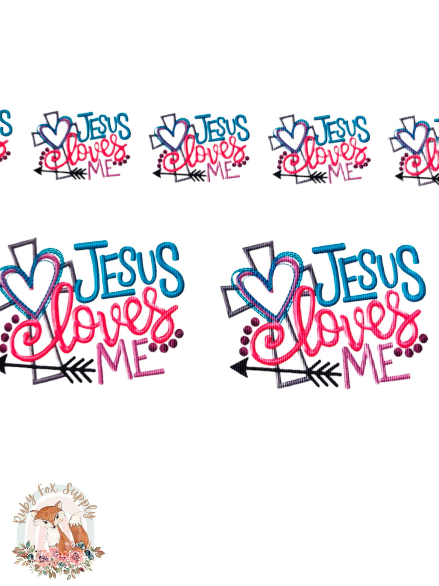 Jesus Loves Me 3"/1.5" Ribbon