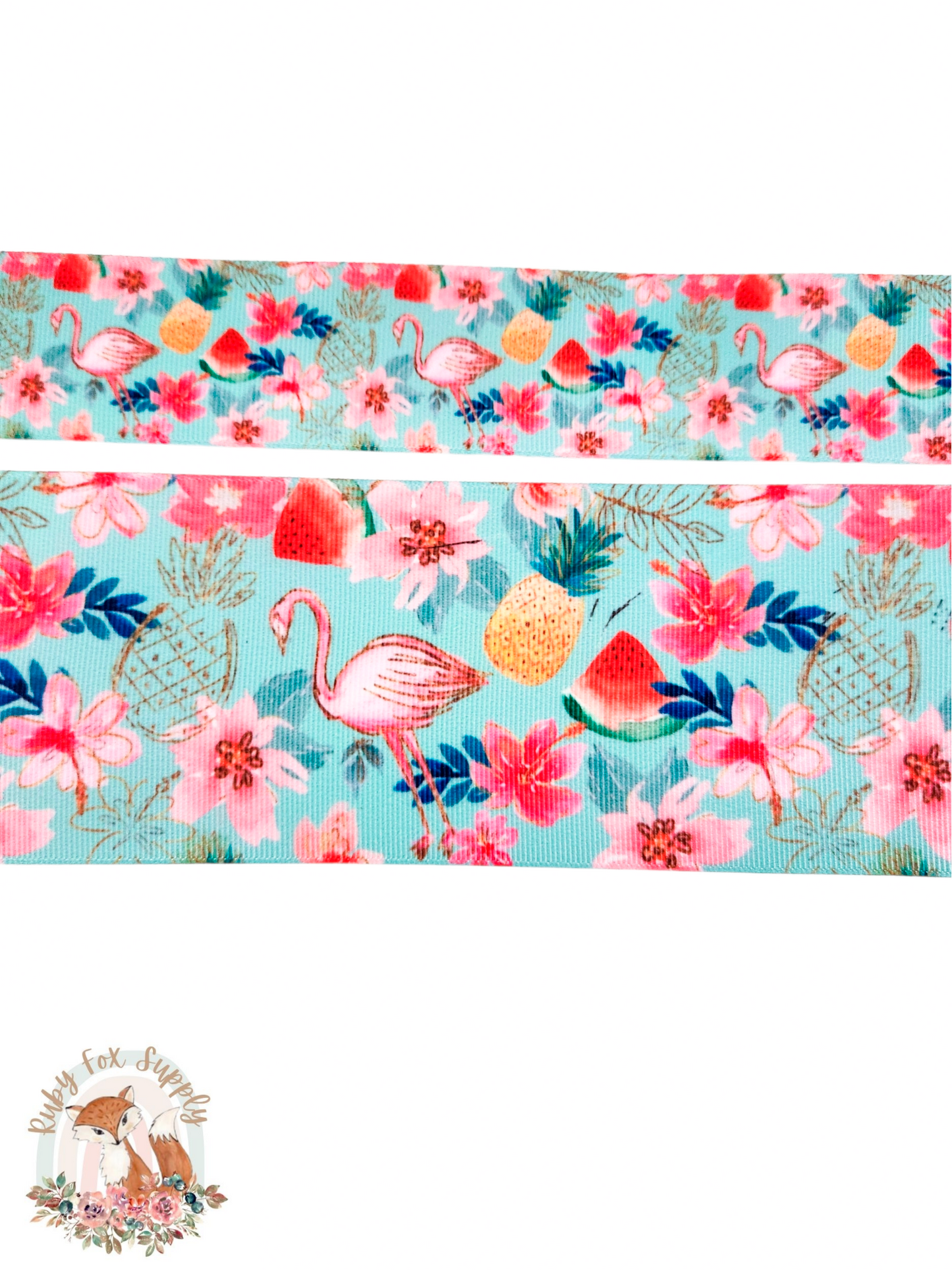 Tropical Flamingo 3"/1.5" Ribbon