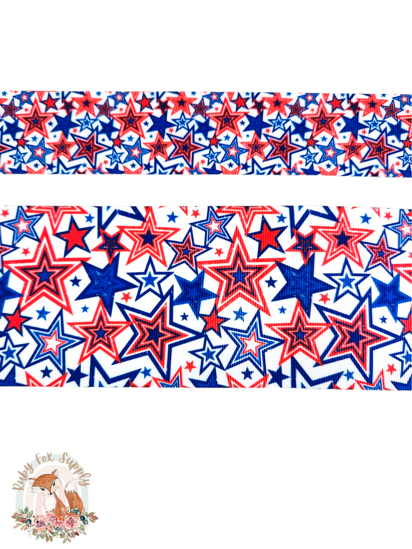 Patriotic Stars 3"/1.5" Ribbon