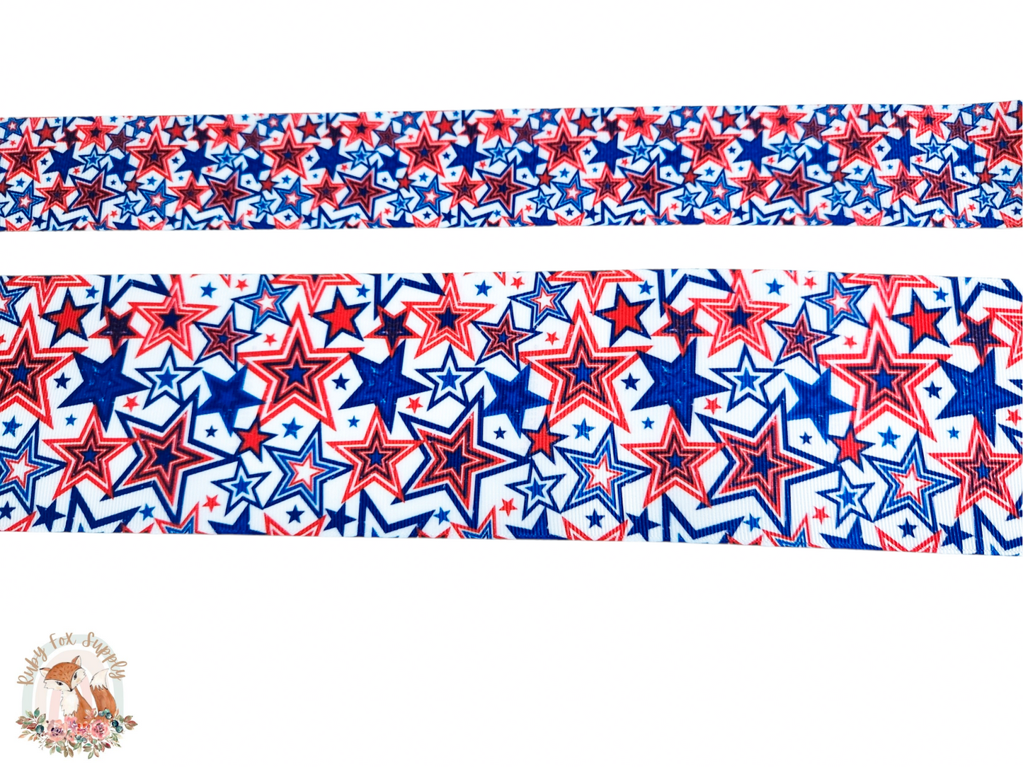 Patriotic Stars 3"/1.5" Ribbon