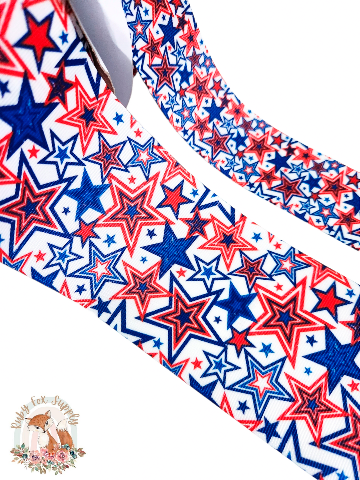 Patriotic Stars 3"/1.5" Ribbon
