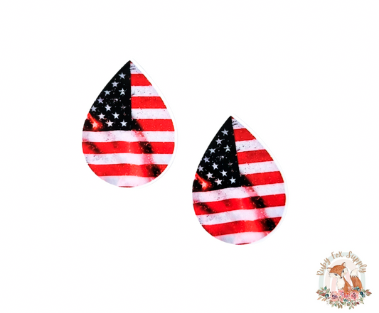 Flag Resin Earrings