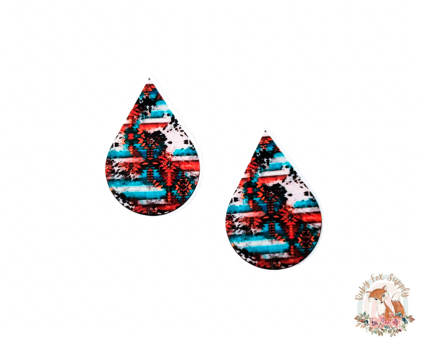 Western Pattern Resin Earrings