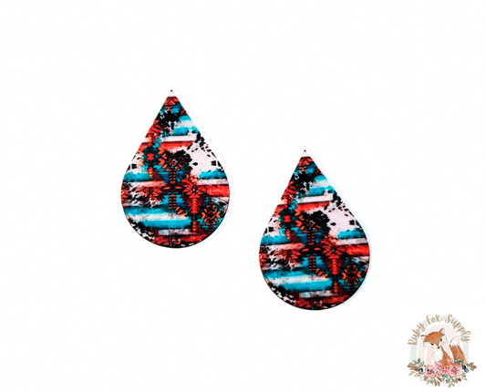 Western Pattern Resin Earrings