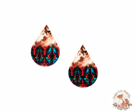 Western Fur Pattern Resin Earrings
