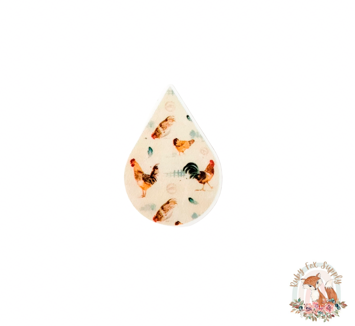 Tan Chicken Resin Earrings