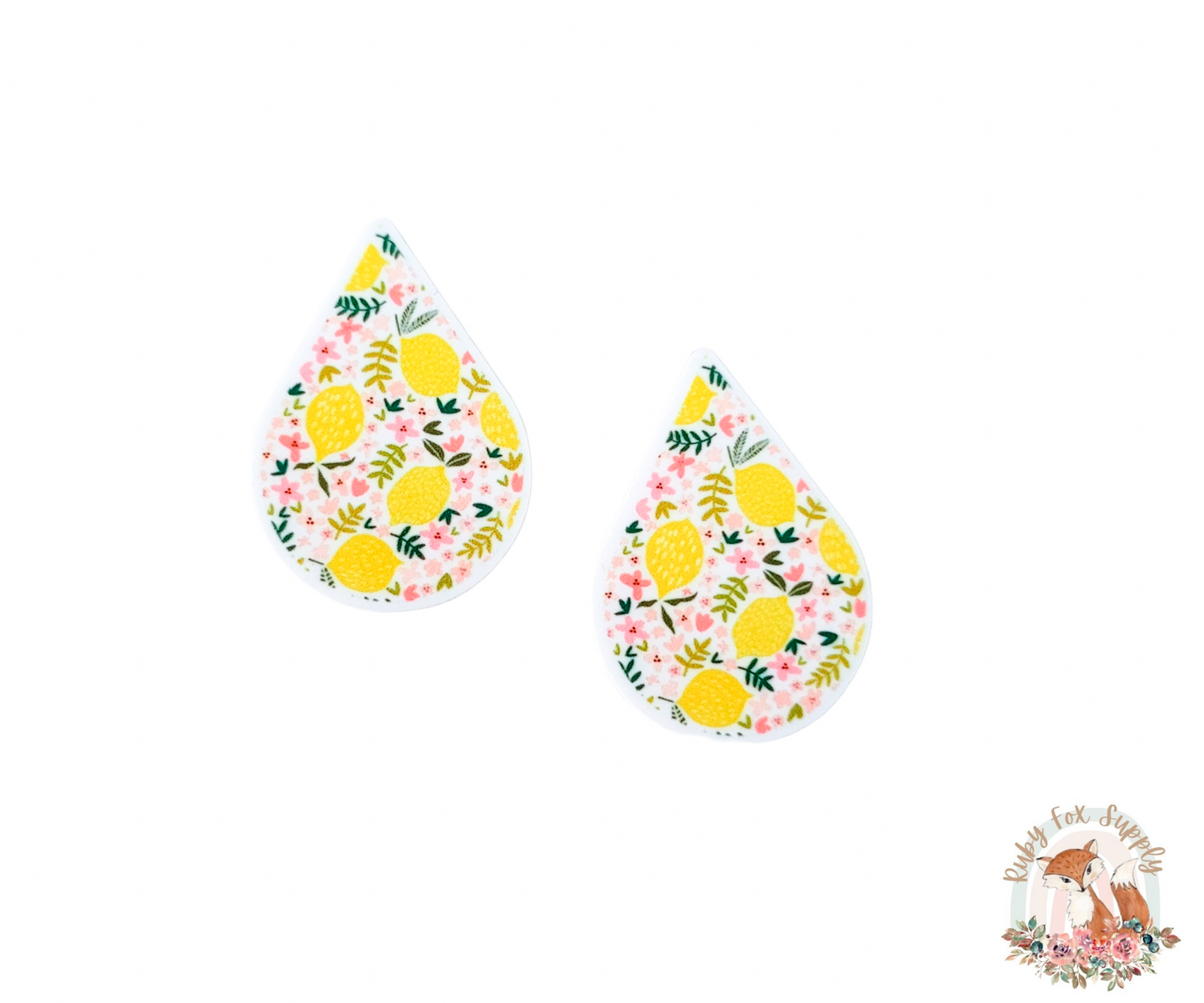Lemons Resin Earrings
