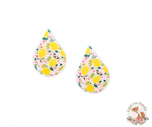 Lemons Resin Earrings