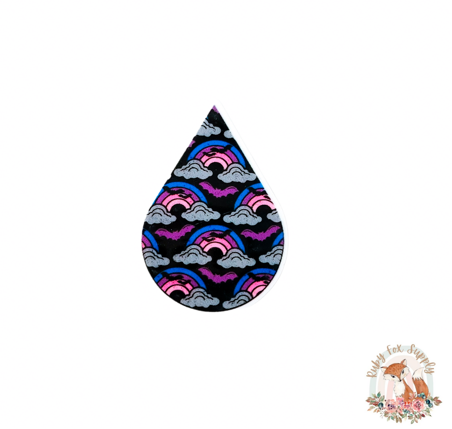 Dark Rainbows Resin Earrings