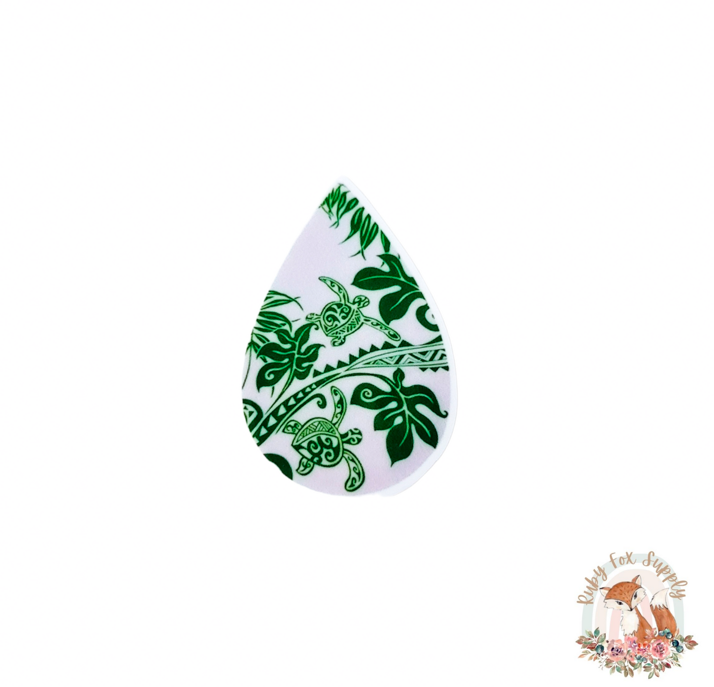 Hawaiian Green Turtle Resin Earrings