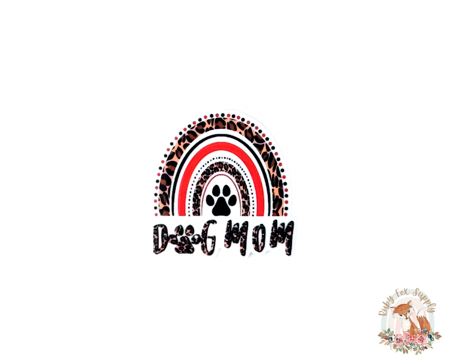 Dog Mom Rainbow Resin