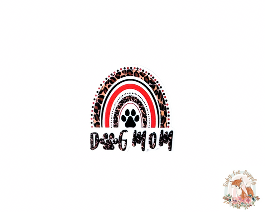 Dog Mom Rainbow Resin