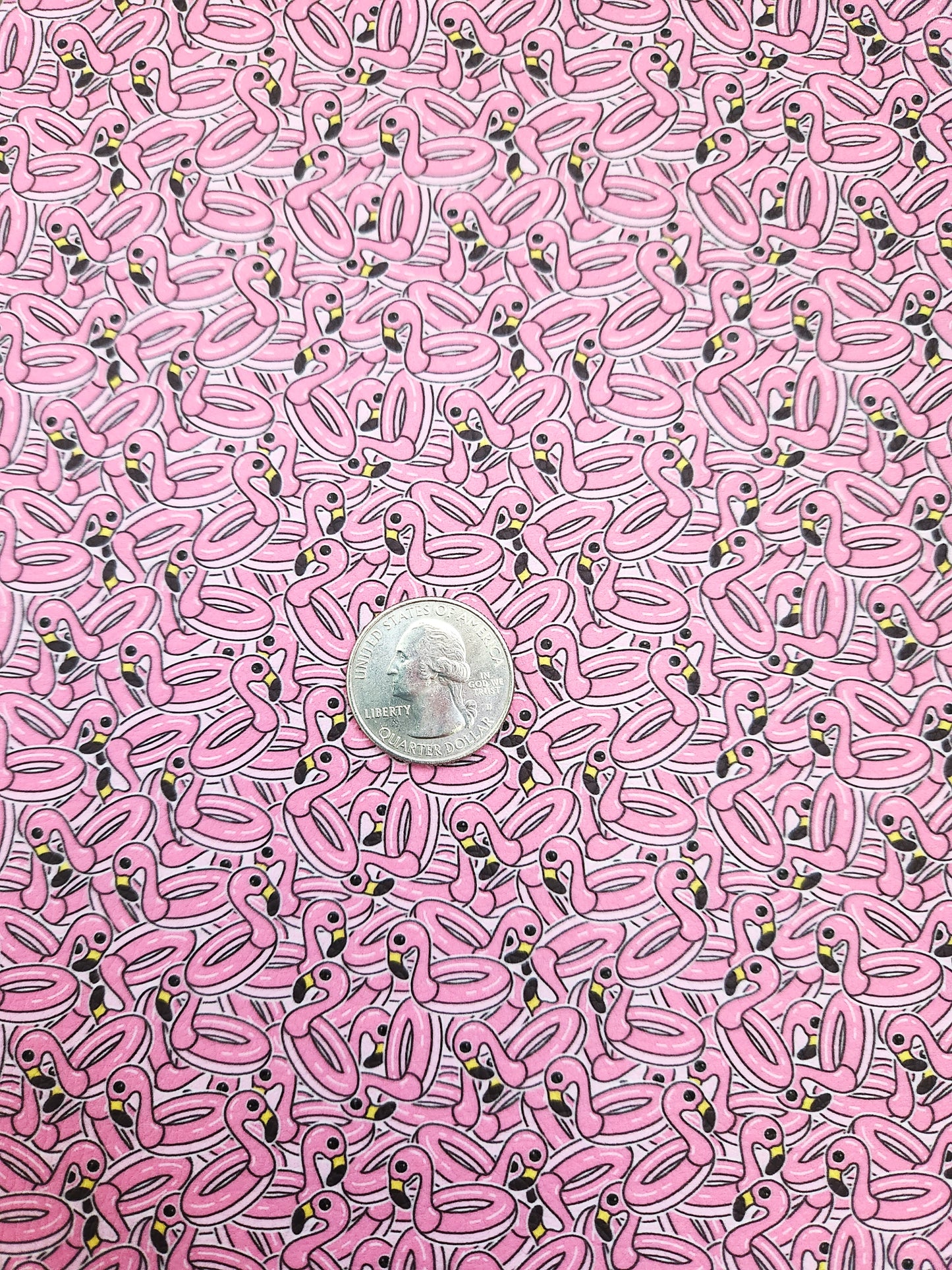 Flamingo Float 9x12 faux leather sheet