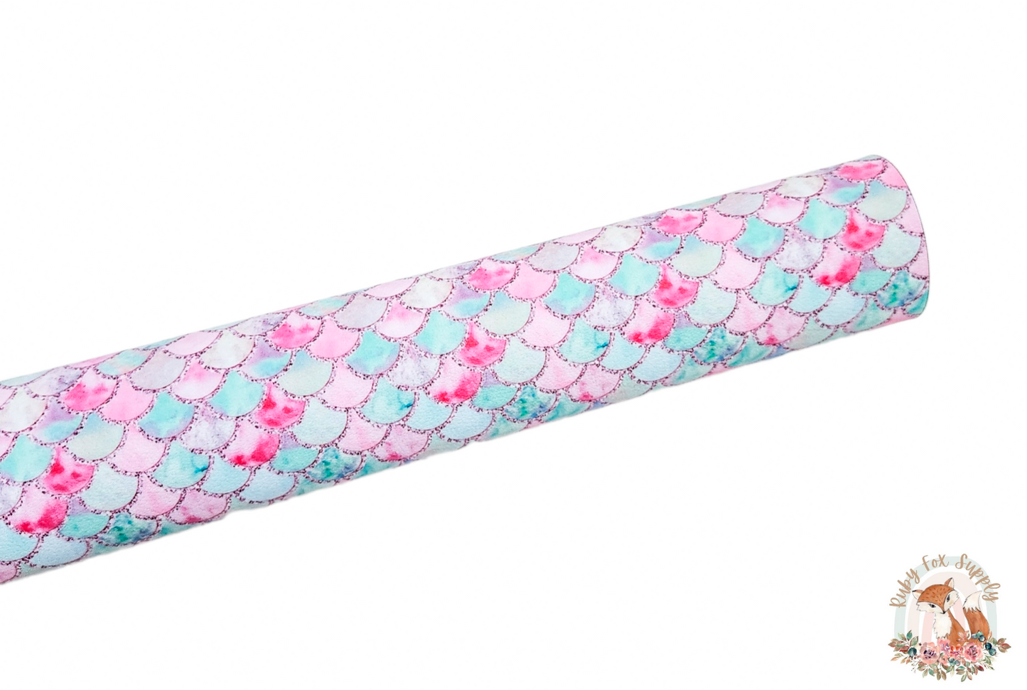 Horizontal Mermaid Scales 9x12 faux leather sheet