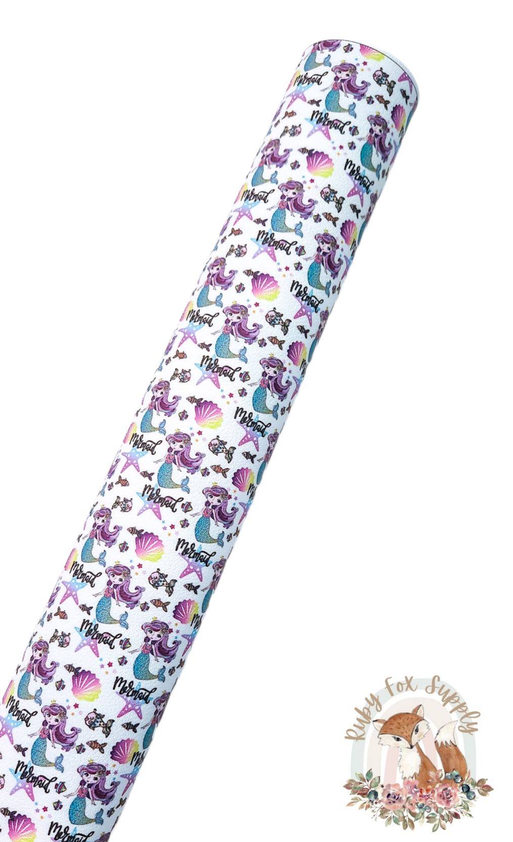 Purple Mermaid 9x12 faux leather sheet