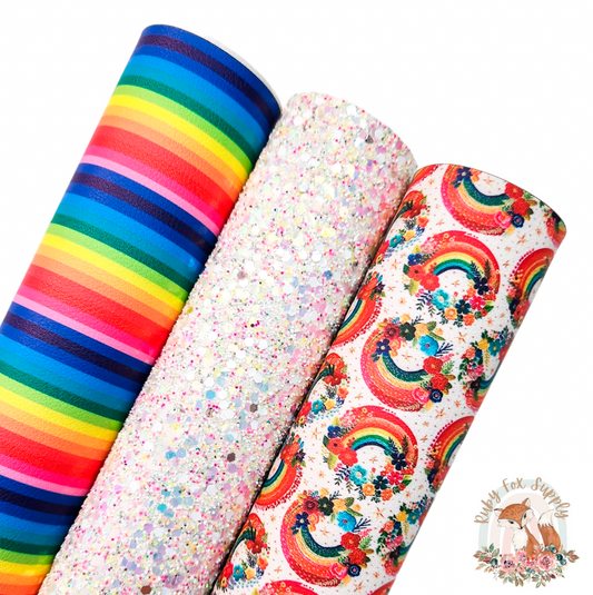 Faux Embroidery Rainbows Set