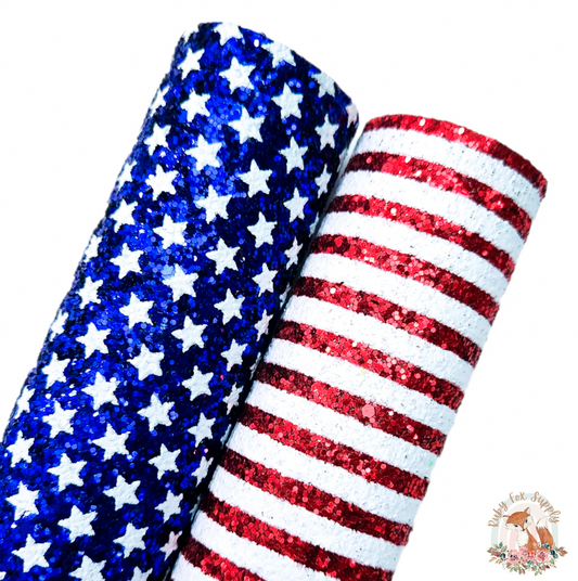 Stars and Stripes Chunky Glitter Set