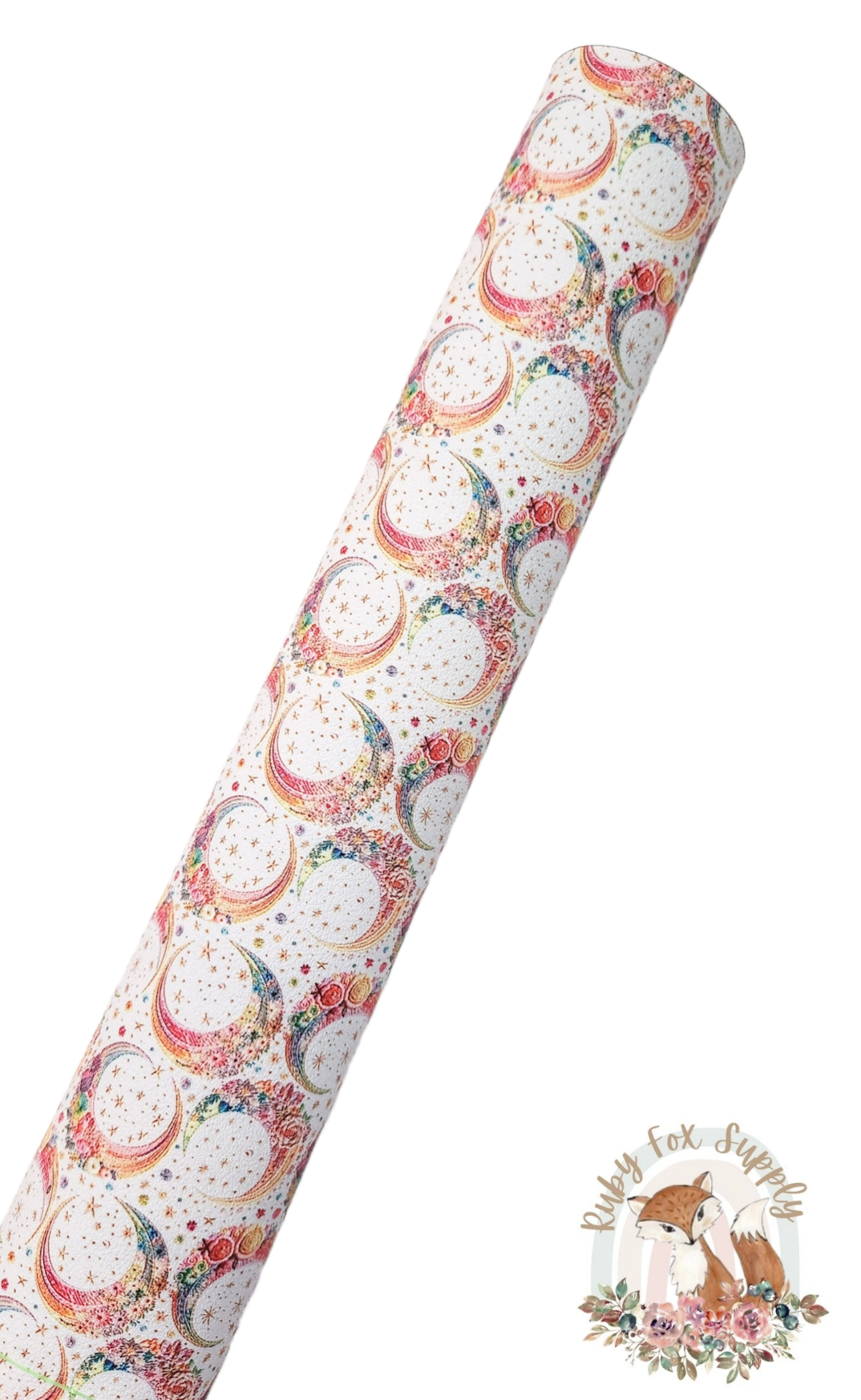 Faux Embroidery Moons 9x12 faux leather sheet