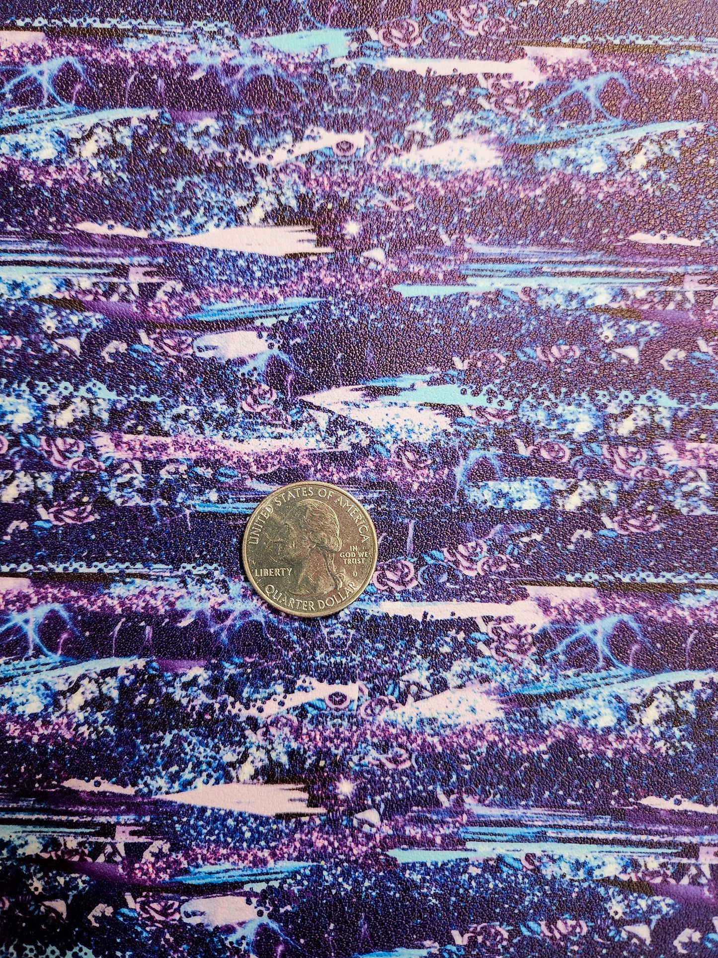 Midnight Rose Brushstrokes 9x12 faux leather sheet