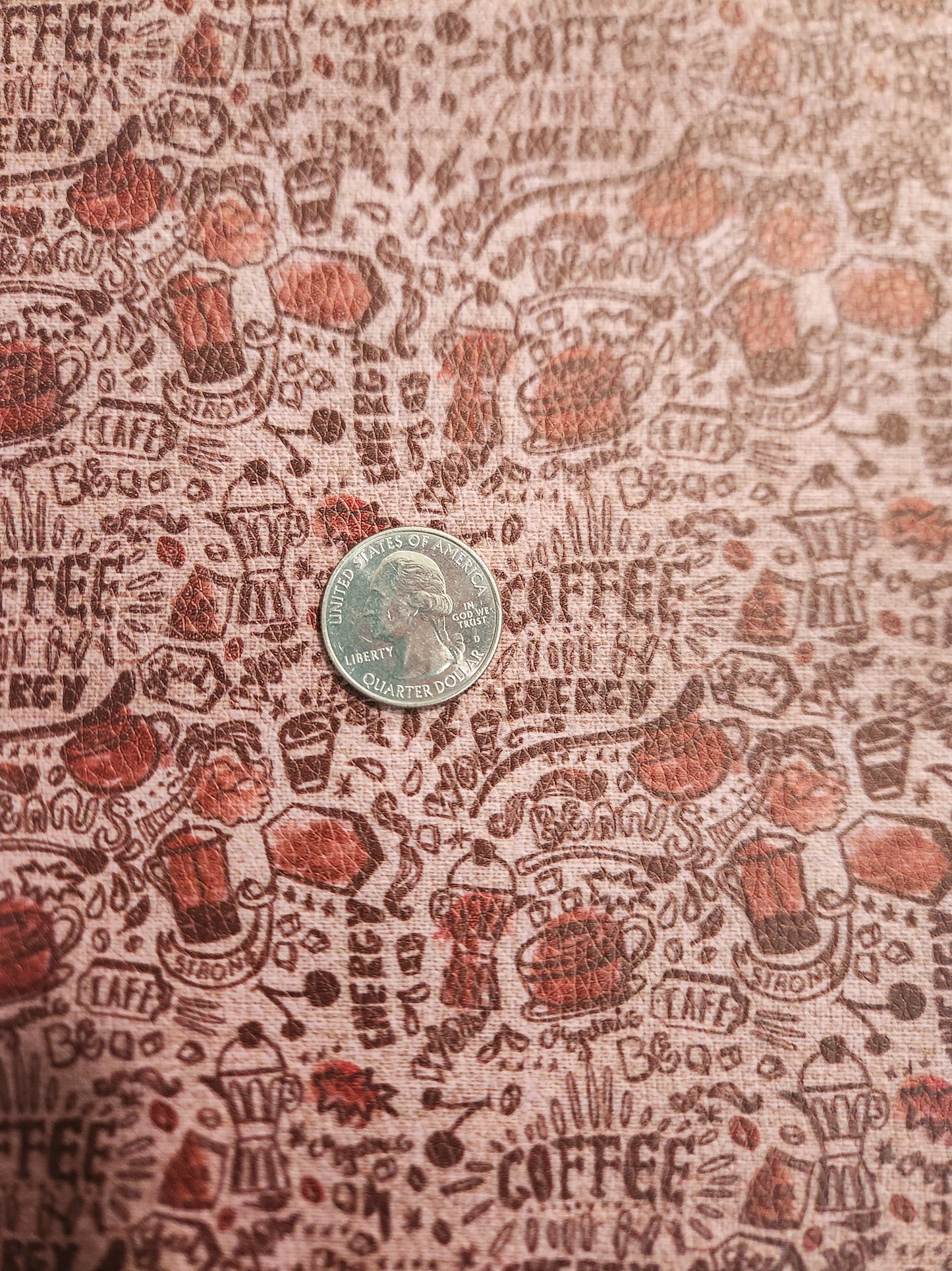 Burlap Coffee 9x12 faux leather sheet