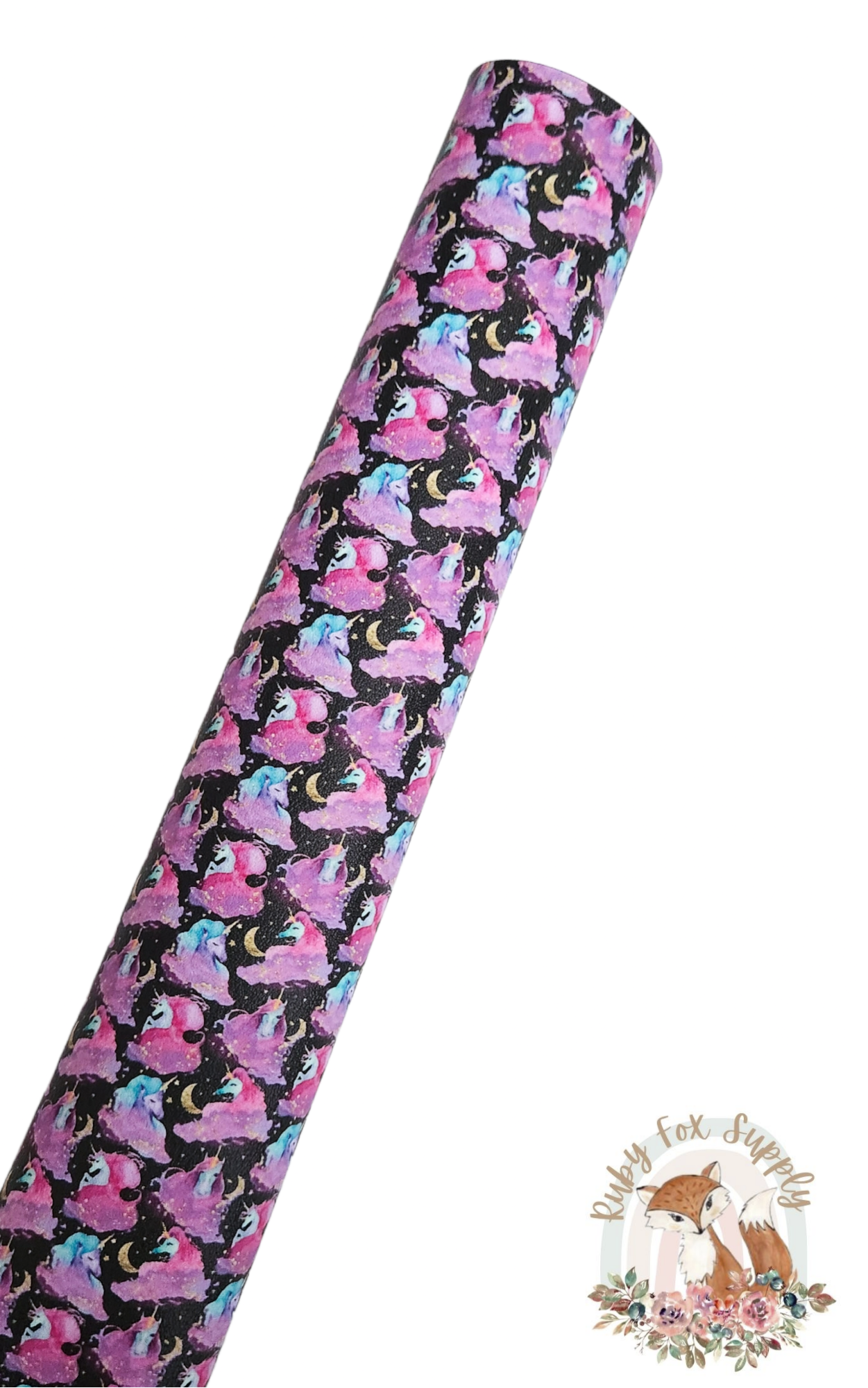 Night Unicorns 9x12 faux leather sheet