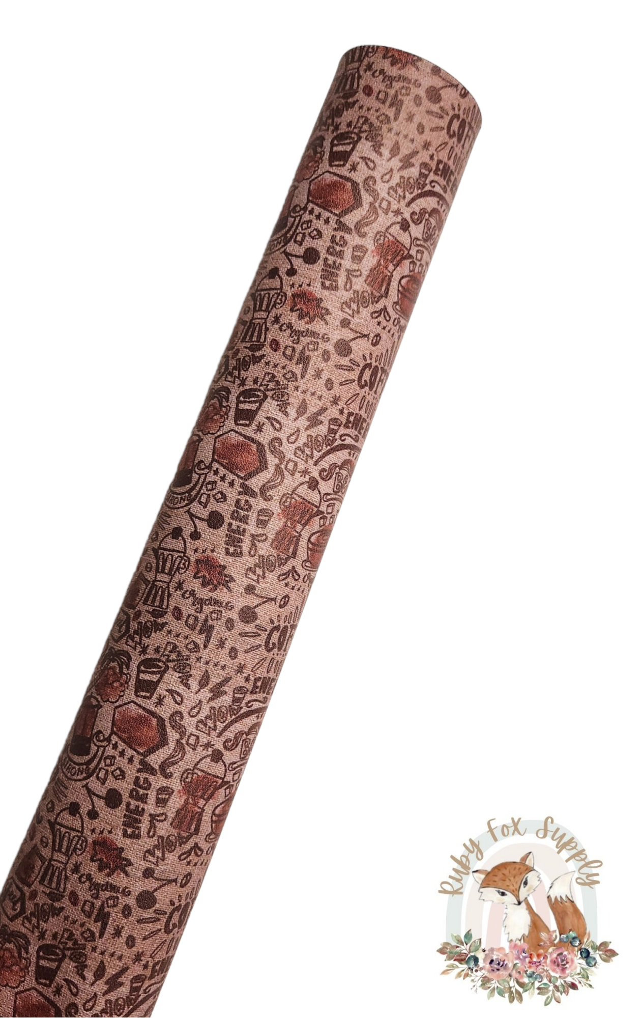 Burlap Coffee 9x12 faux leather sheet