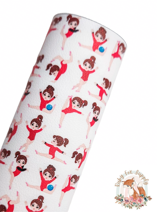 Gymnastics Poses 9x12 faux leather sheet