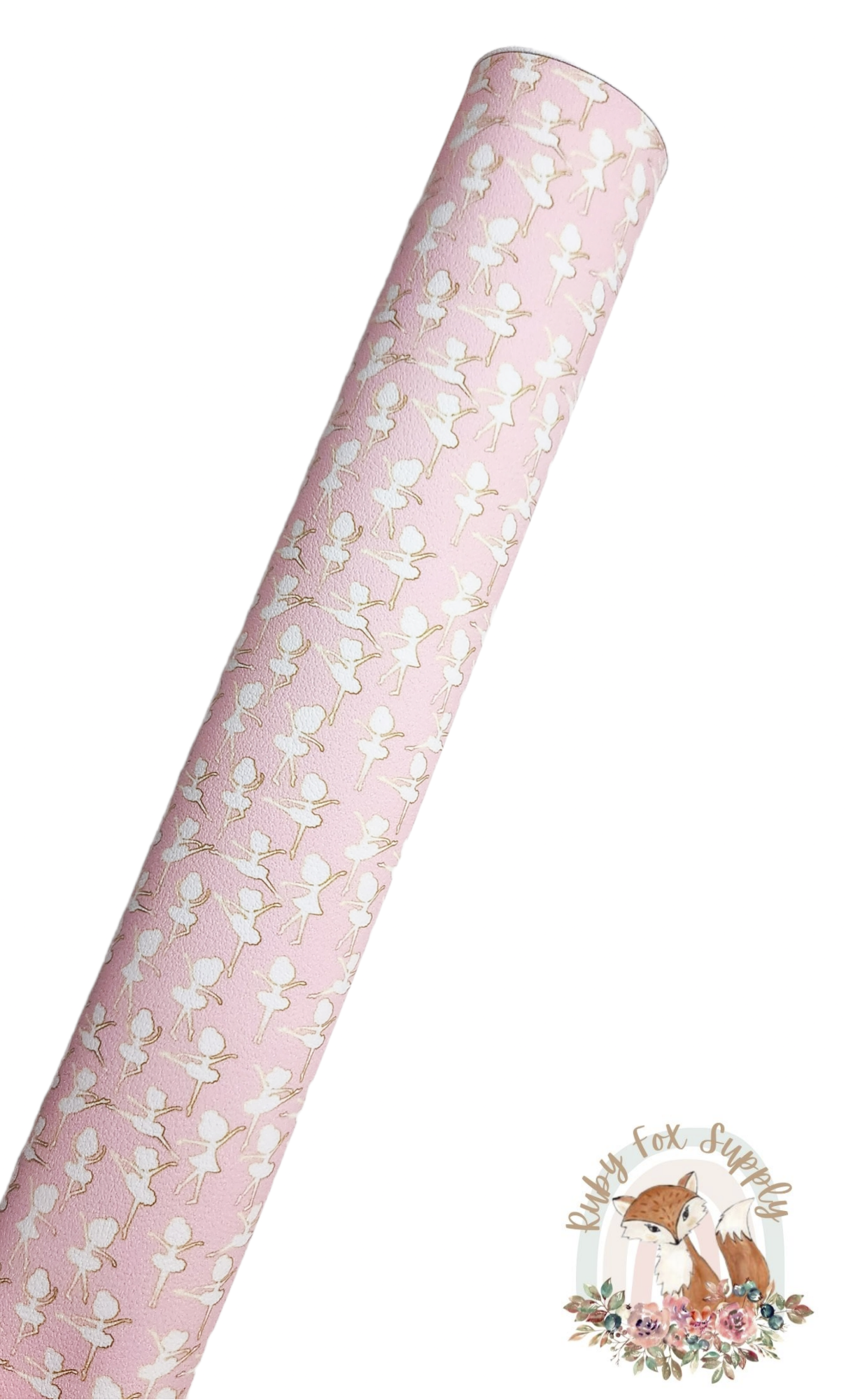 Pink Ballerina 9x12 faux leather sheet
