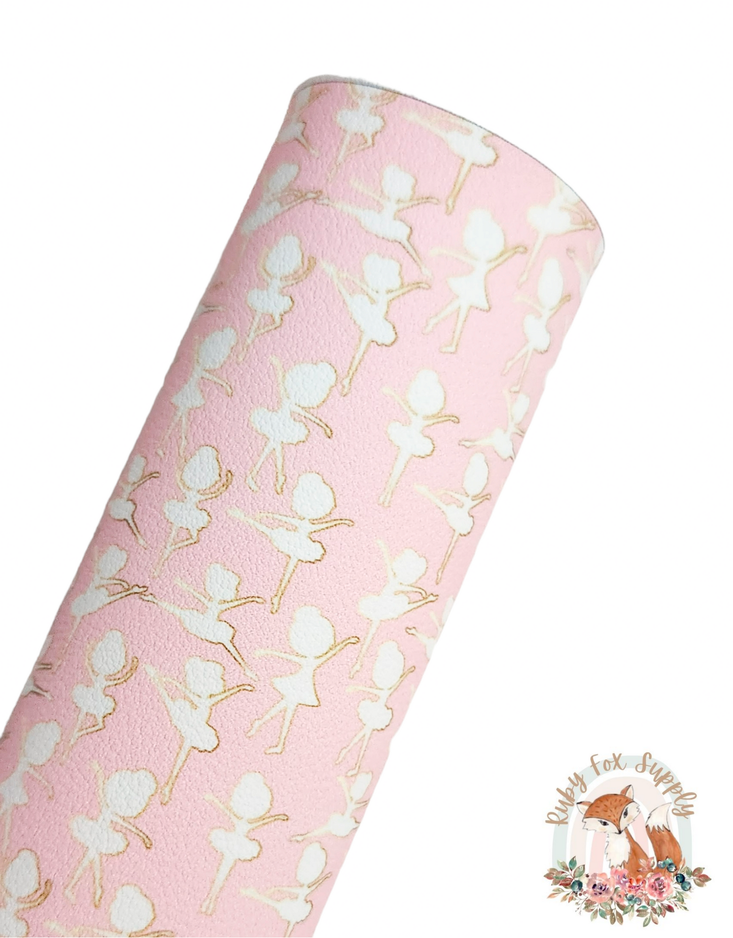 Pink Ballerina 9x12 faux leather sheet