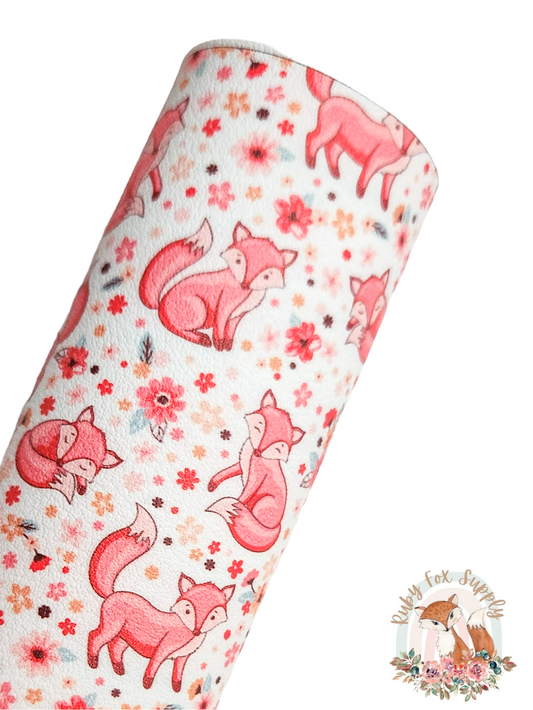 Fox 9x12 faux leather sheet
