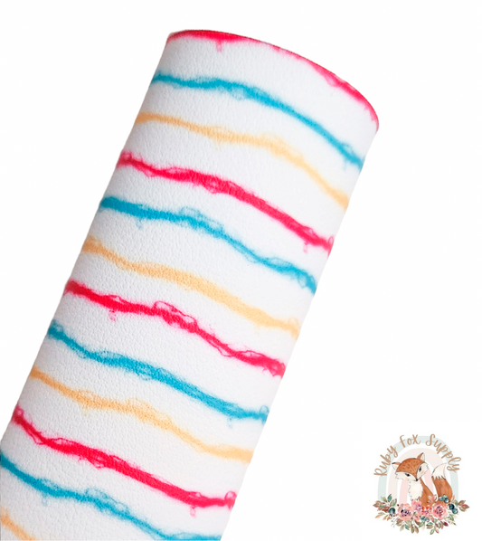 Scribbly Stripes 9x12 faux leather sheet