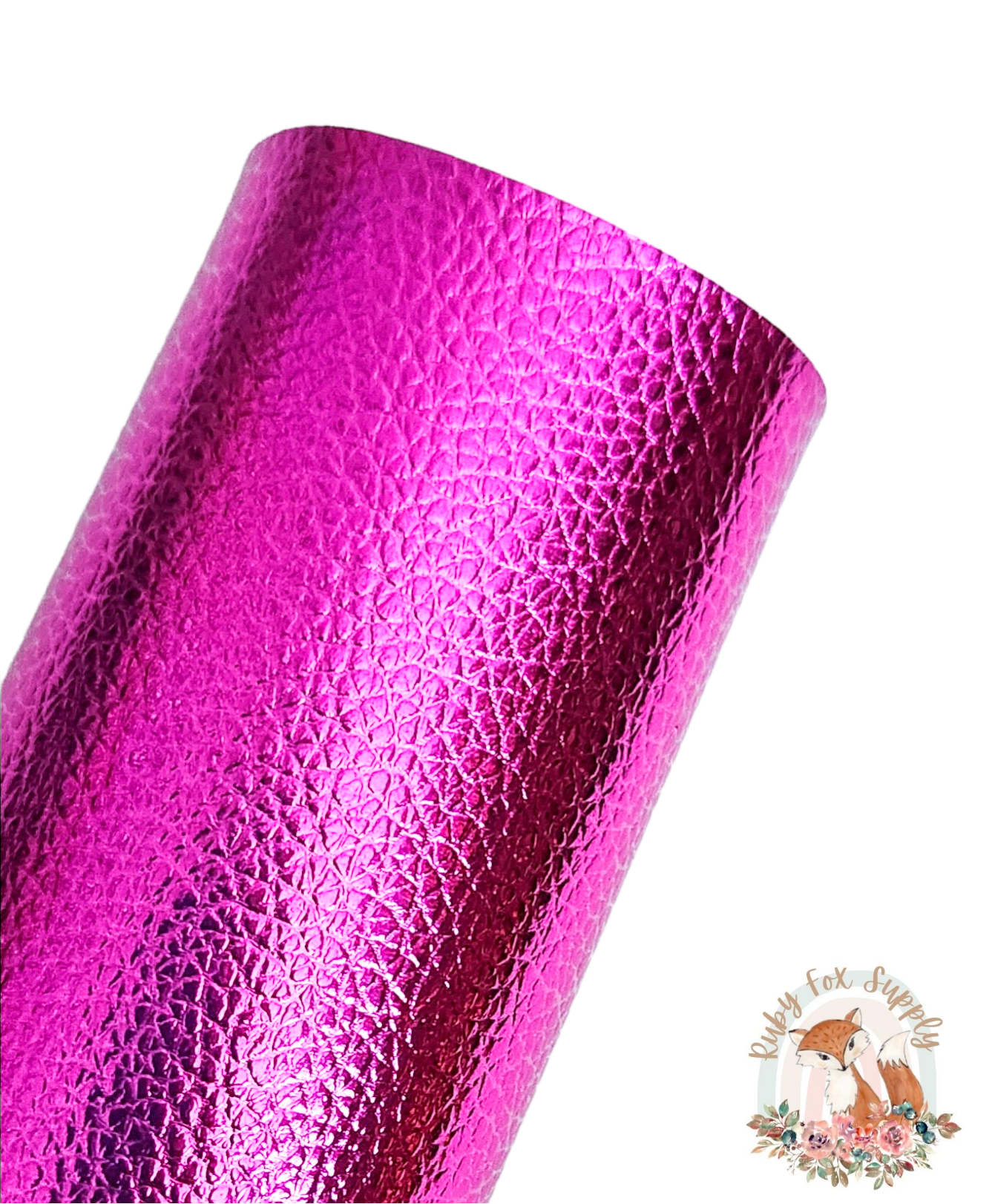 Metallic Pink Pebbled 9x12 faux leather sheet