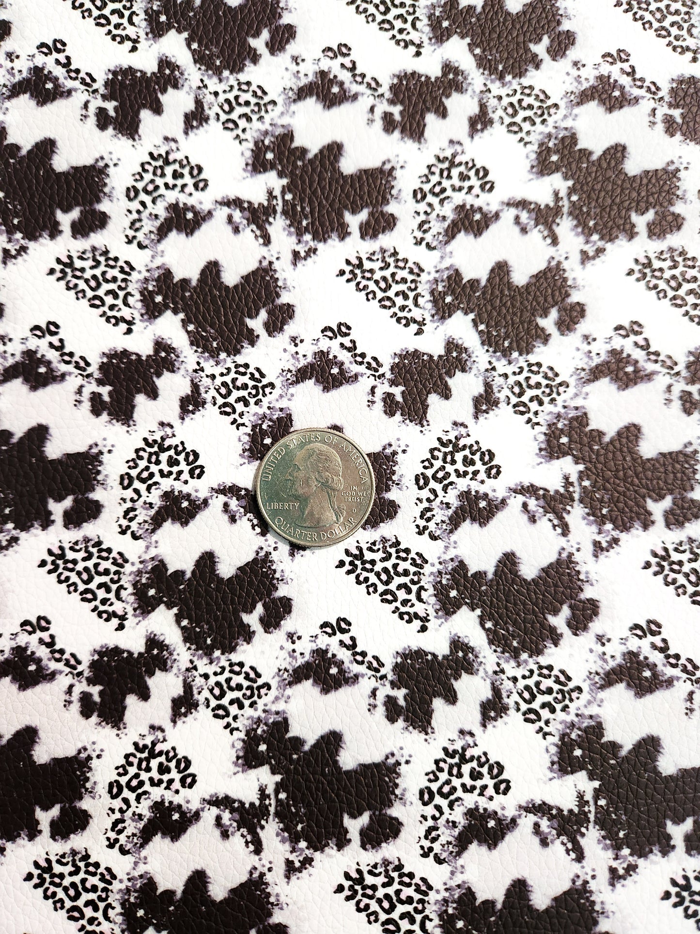 BW Cheetah Splatter 9x12 faux leather sheet