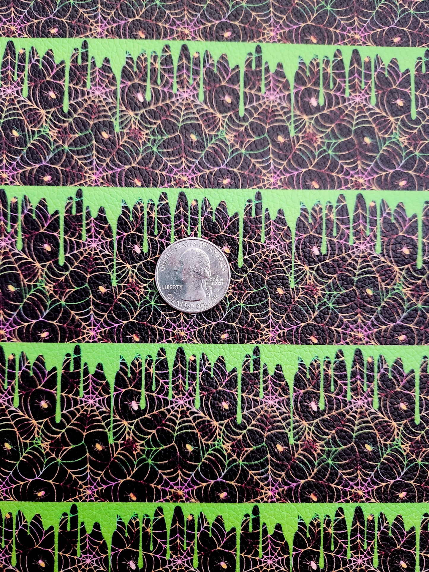 Spiderweb Drip 9x12 faux leather sheet