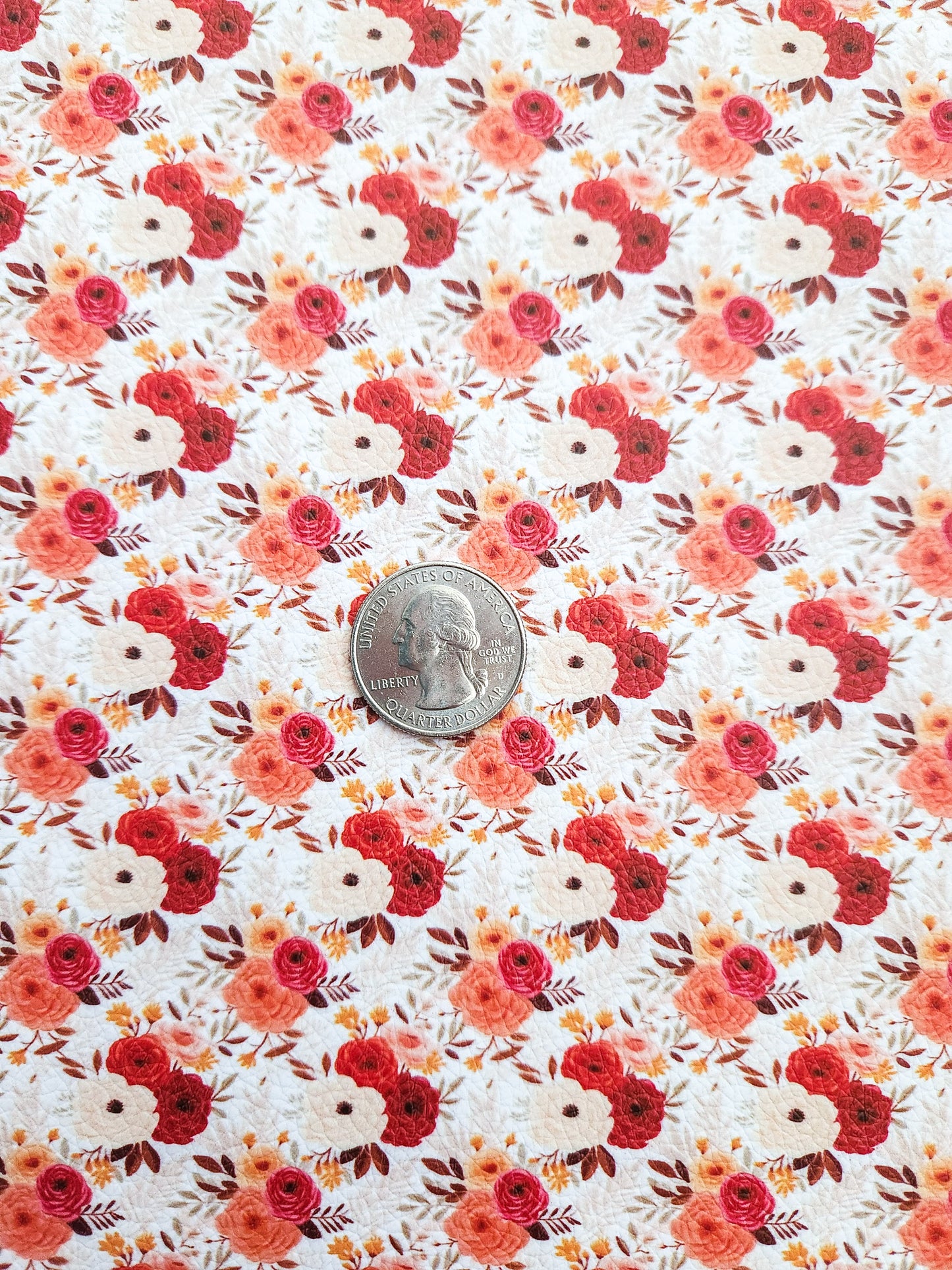 Trio Fall Floral 9x12 faux leather sheet