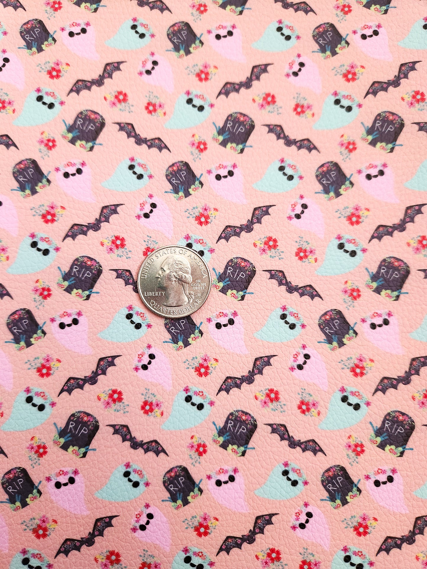 RIP Ghosts 9x12 faux leather sheet
