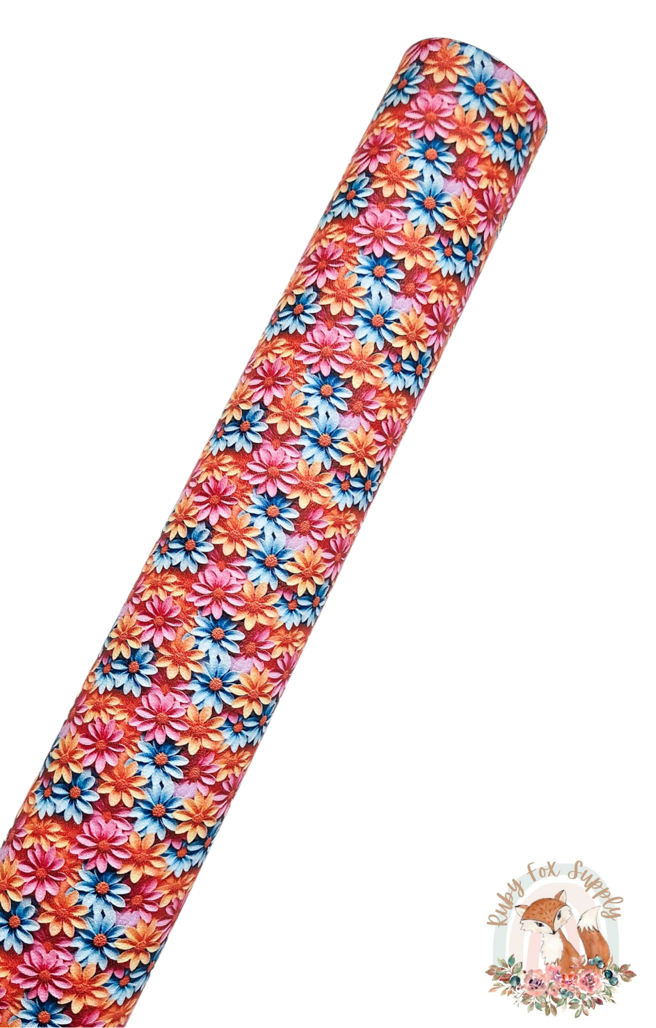 Pretty 3D Floral 9x12 faux leather sheet