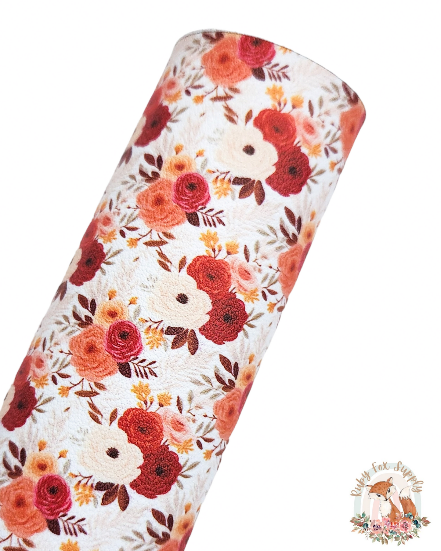 Trio Fall Floral 9x12 faux leather sheet